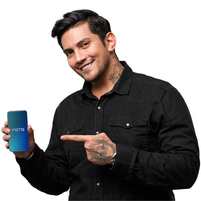 Pessoa com celular